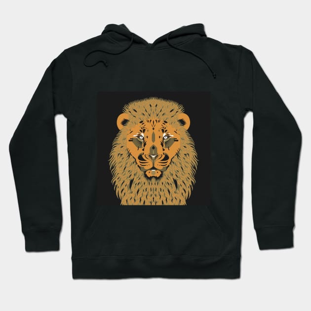 lion gold Hoodie by KindSpirits